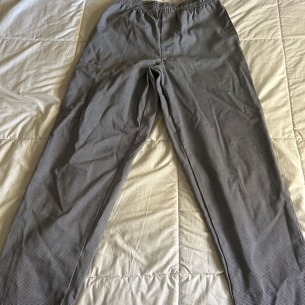 Five Star Men's Black and White Checkered Pants